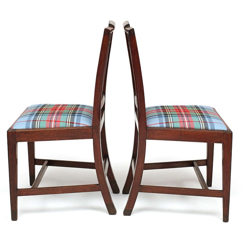 Pair of American Walnut Federal Side Chairs For Sale 3