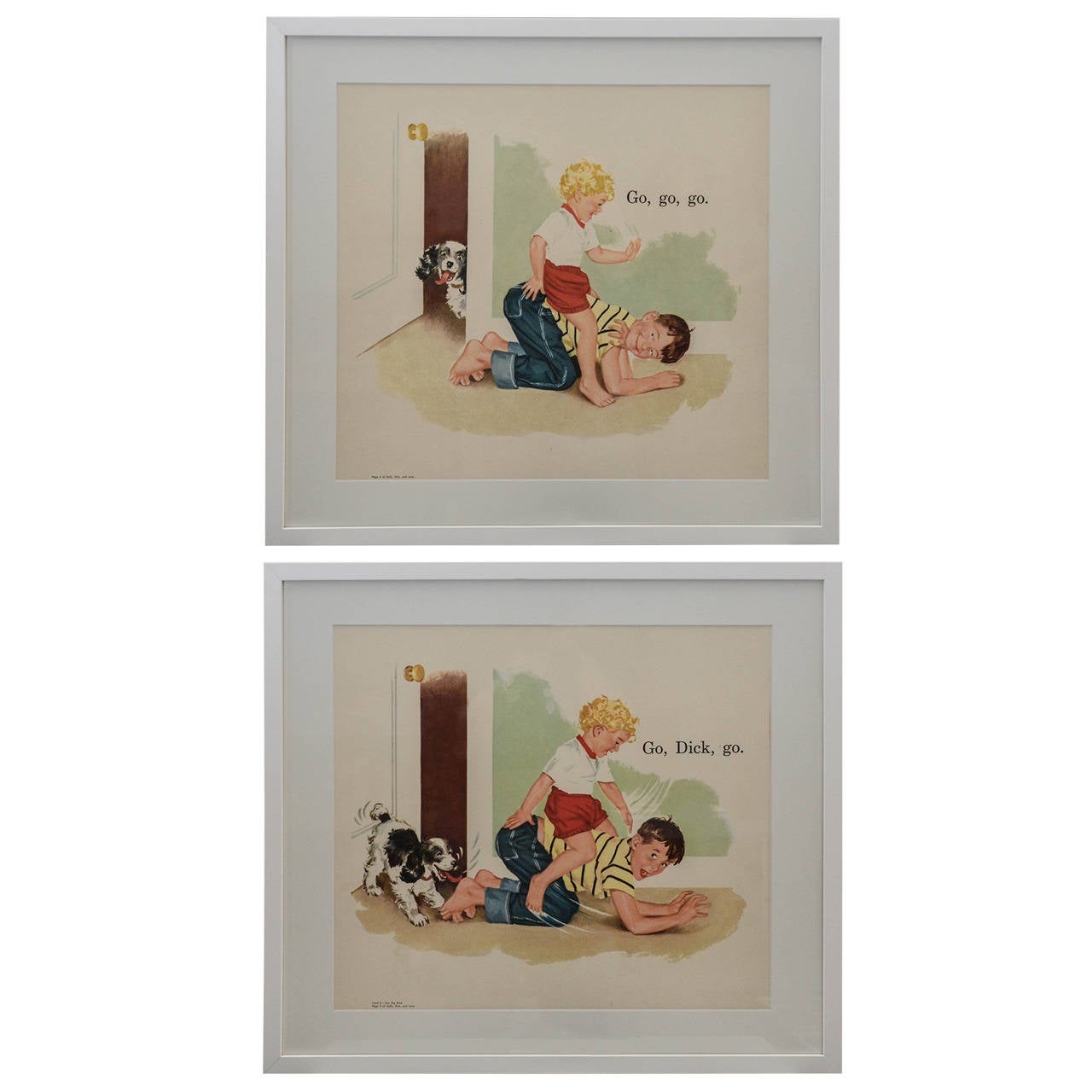 Pair of "Sally Dick and Jane" Prints