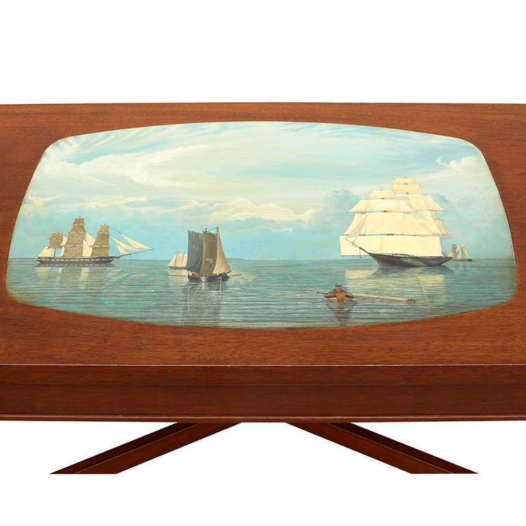 American Painted Nautical Coffee Table