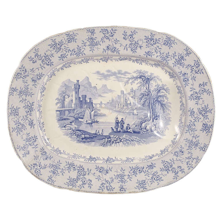 Large Well and Tree TransferWare Platter at 1stDibs
