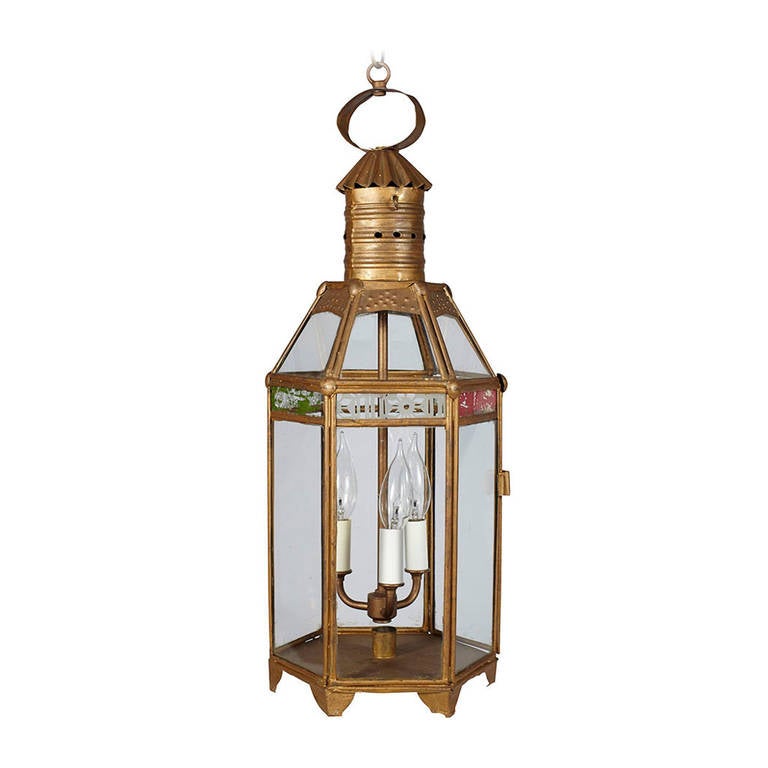19th Century Continental Hanging Lantern For Sale at 1stdibs