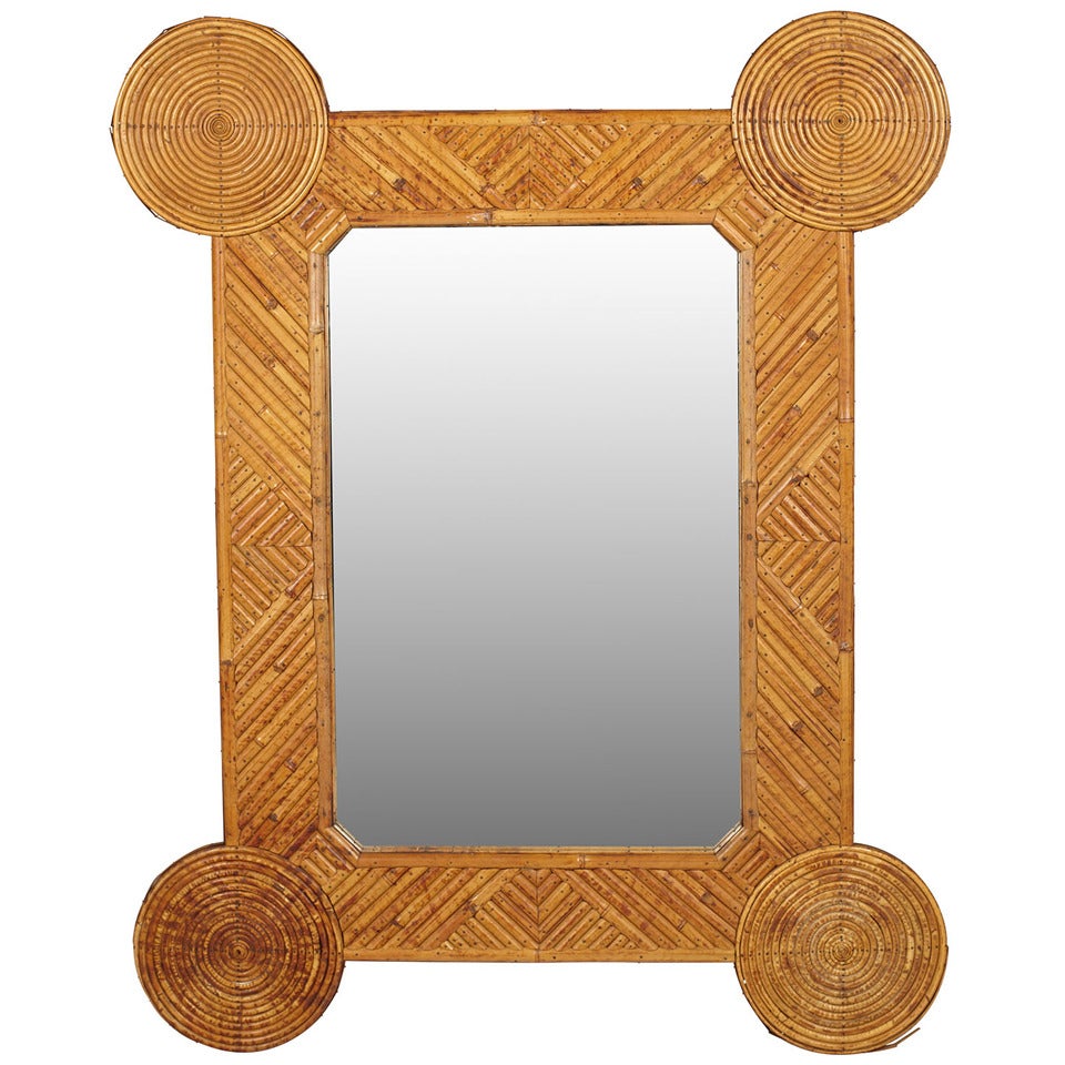 Oversized Vintage Rattan Mirror at 1stDibs oversized vintage mirror