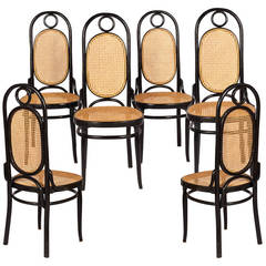 Set of Six Josef Hoffmann Dining Chairs