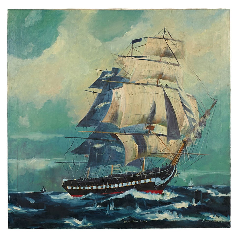 "Old Ironsides" Painting by E. Richardson