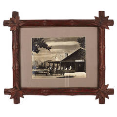 "Jackson Lake Lodge" Photograph in Adirondack Wood Frame