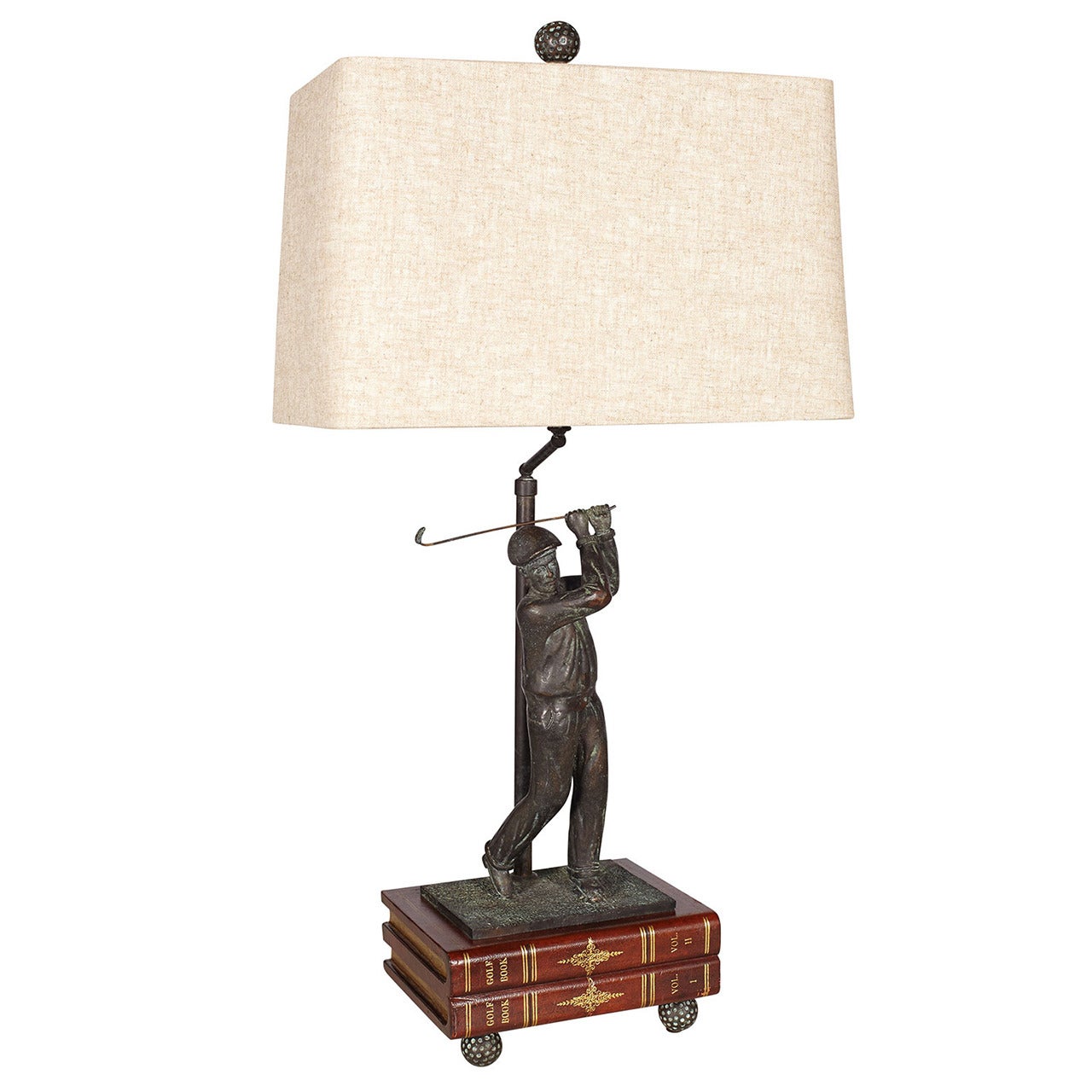 Maitland Smith Bronze Golfer Lamp