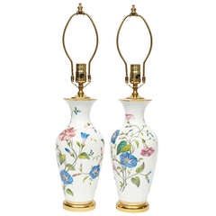 19th Century Pair of Meissen Lamps