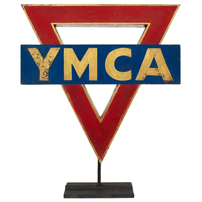 American YMCA Metal Sign at 1stdibs