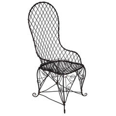 Antique Black Wire Chair