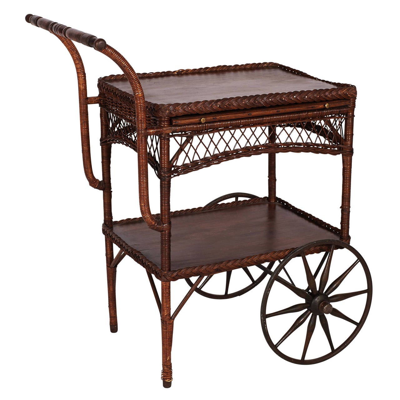 Haywood Wakefield Tea Cart In Excellent Condition In New York City, NY