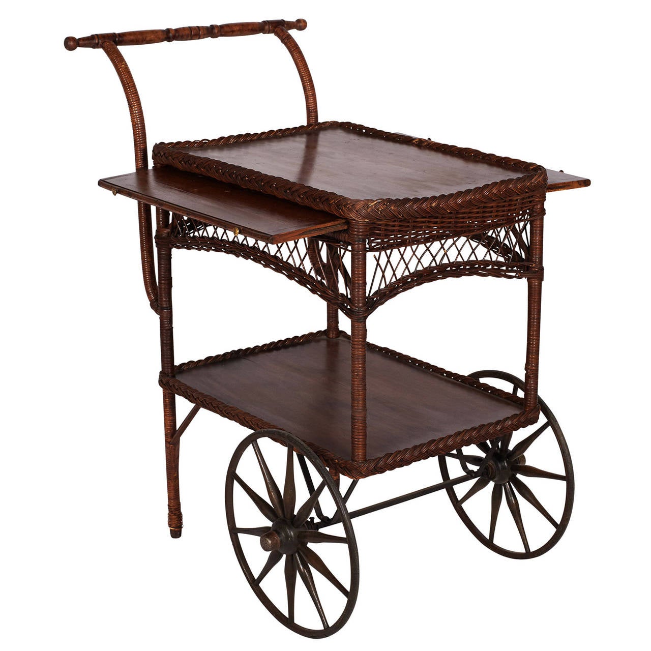 19th Century Haywood Wakefield Tea Cart