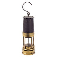 Brass and Cast Iron Miner's Lantern