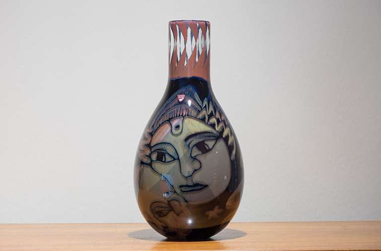 Eva Englund signed Graal Vase Orrefors 1987