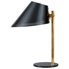 Paavo Tynell (1890-1973) Taito Black Table Lamp #9227 for IDMAN