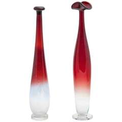 Nils Landberg Glass Vases, Orrefors 1952