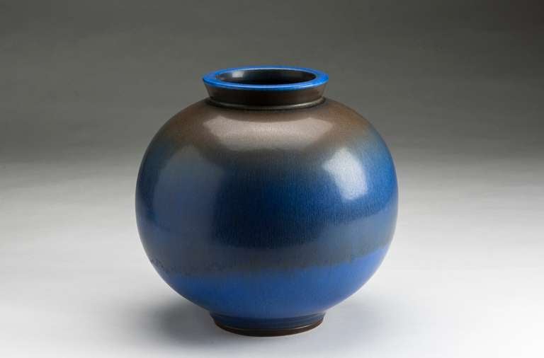 Swedish Blue Vases By Berndt Friberg