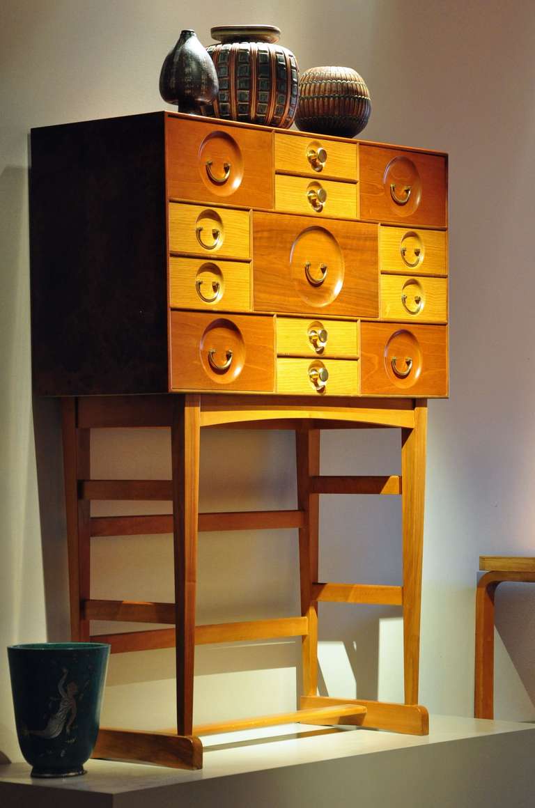 Mahogany Josef Frank Cabinet with 13 Drawers For Sale