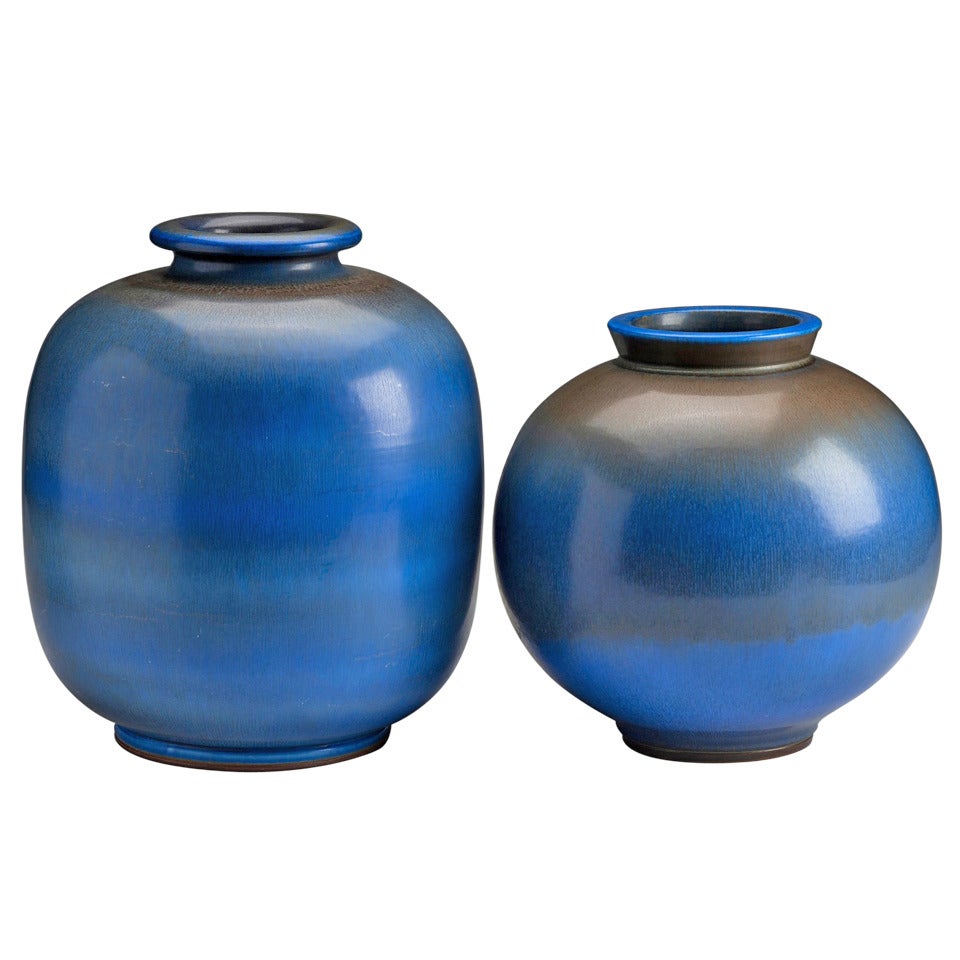 Blue Vases By Berndt Friberg