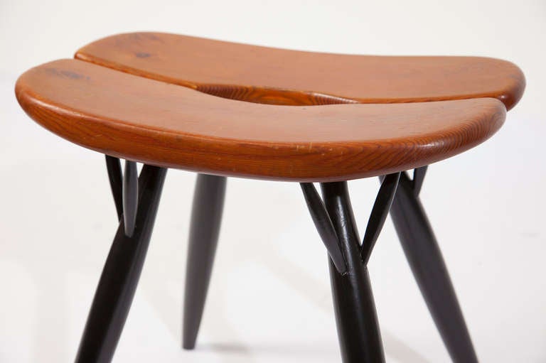 Scandinavian Modern Ilmari Tapiovaara, 2st Pirkka stools For Sale