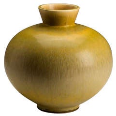 Vintage Berndt Friberg Yellow Vase