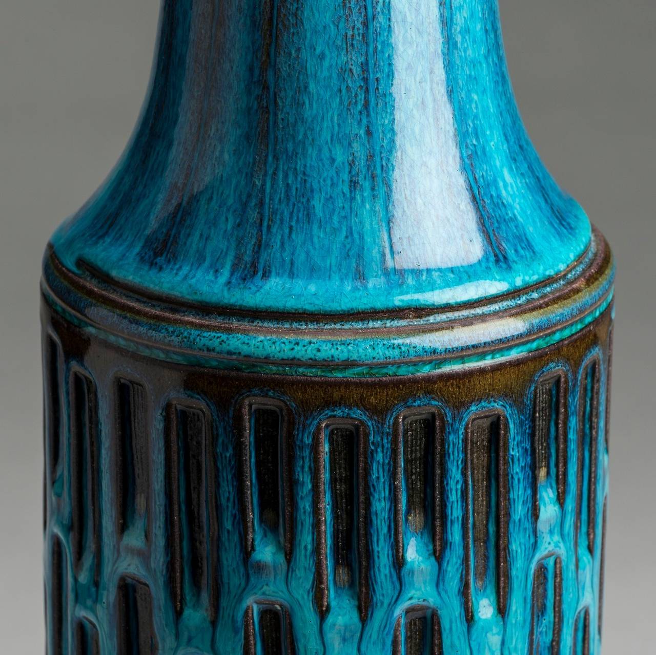 Wilhelm Kage Stoneware Vase, Gustavsberg, 1960 In Excellent Condition In Salzburg, Austria