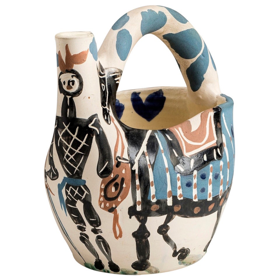 Picasso Ceramic Pitcher - Cavalier and Horse