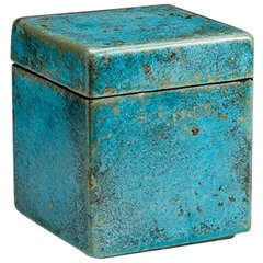 Hans Hedberg, Faience Box with cover