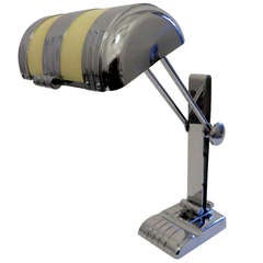 Rare Chromed Adjustable Table Lamp France 30
s