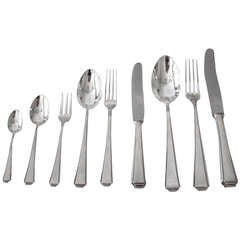 113 Pieces of Silver Plated Art Deco Cutlery Germany 1930's
