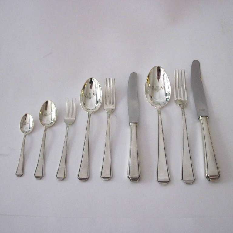 113 Pieces of Silver Plated Art Deco Cutlery Germany 1930's