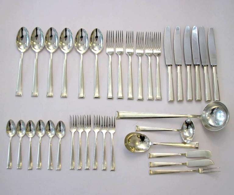 36 Pieces of Silver Plated Flatware By Bruckmann Germany 1930's