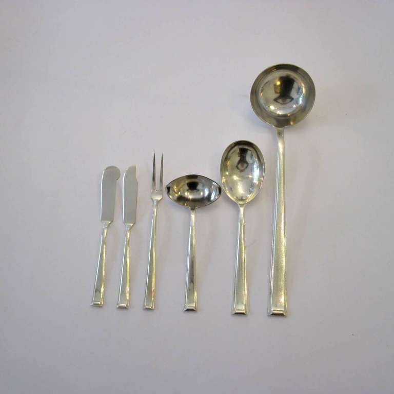 36 Pieces of Silver Plated Flatware By Bruckmann Germany 1930's 1