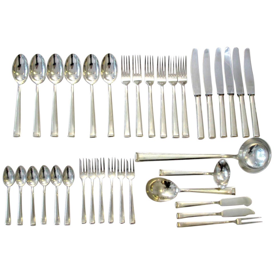 36 Pieces of Silver Plated Flatware By Bruckmann Germany 1930's