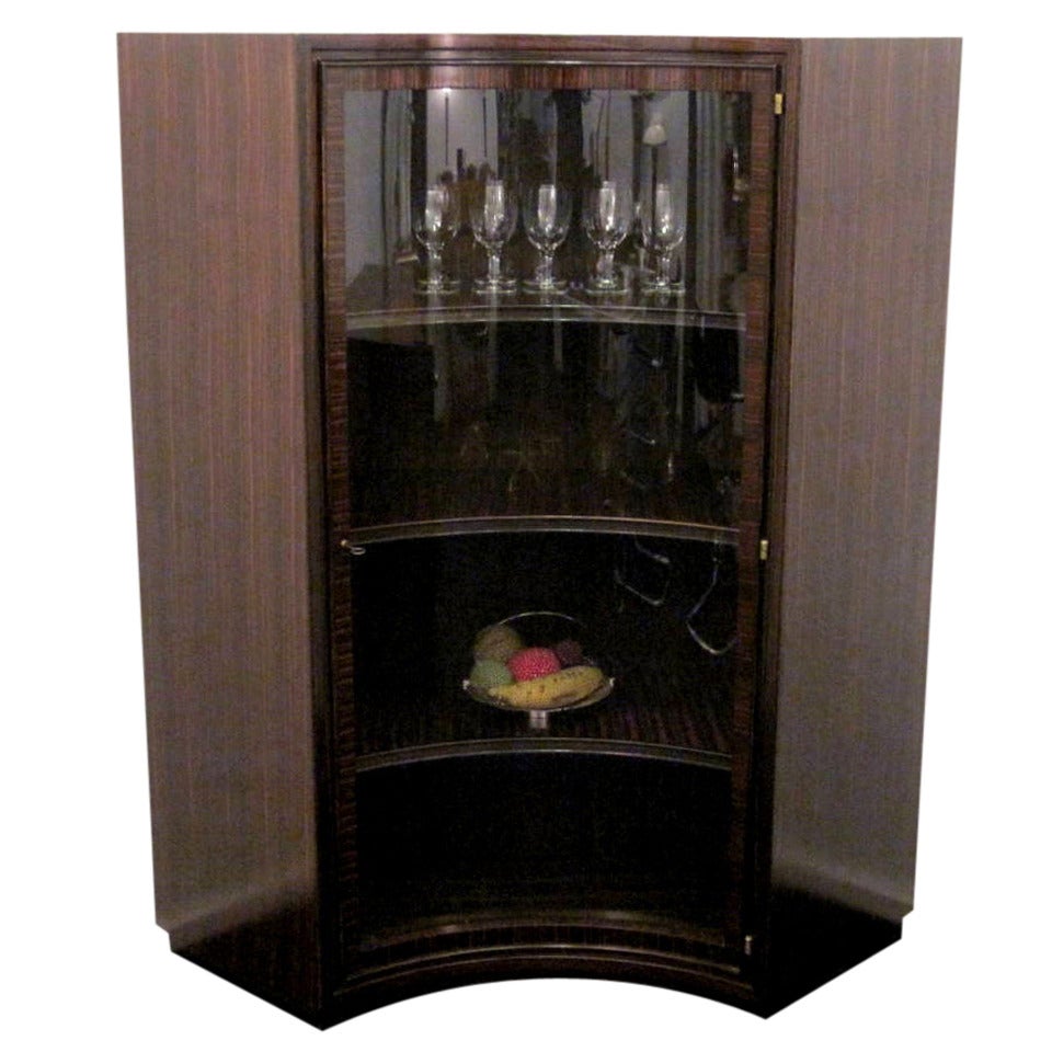 Closing SALE - Rare Display Cabinet for Corner Germany 1930's For Sale