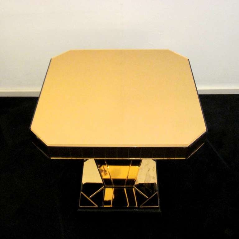 British Closing SALE - Rose Mirrored Side Table England 30's For Sale