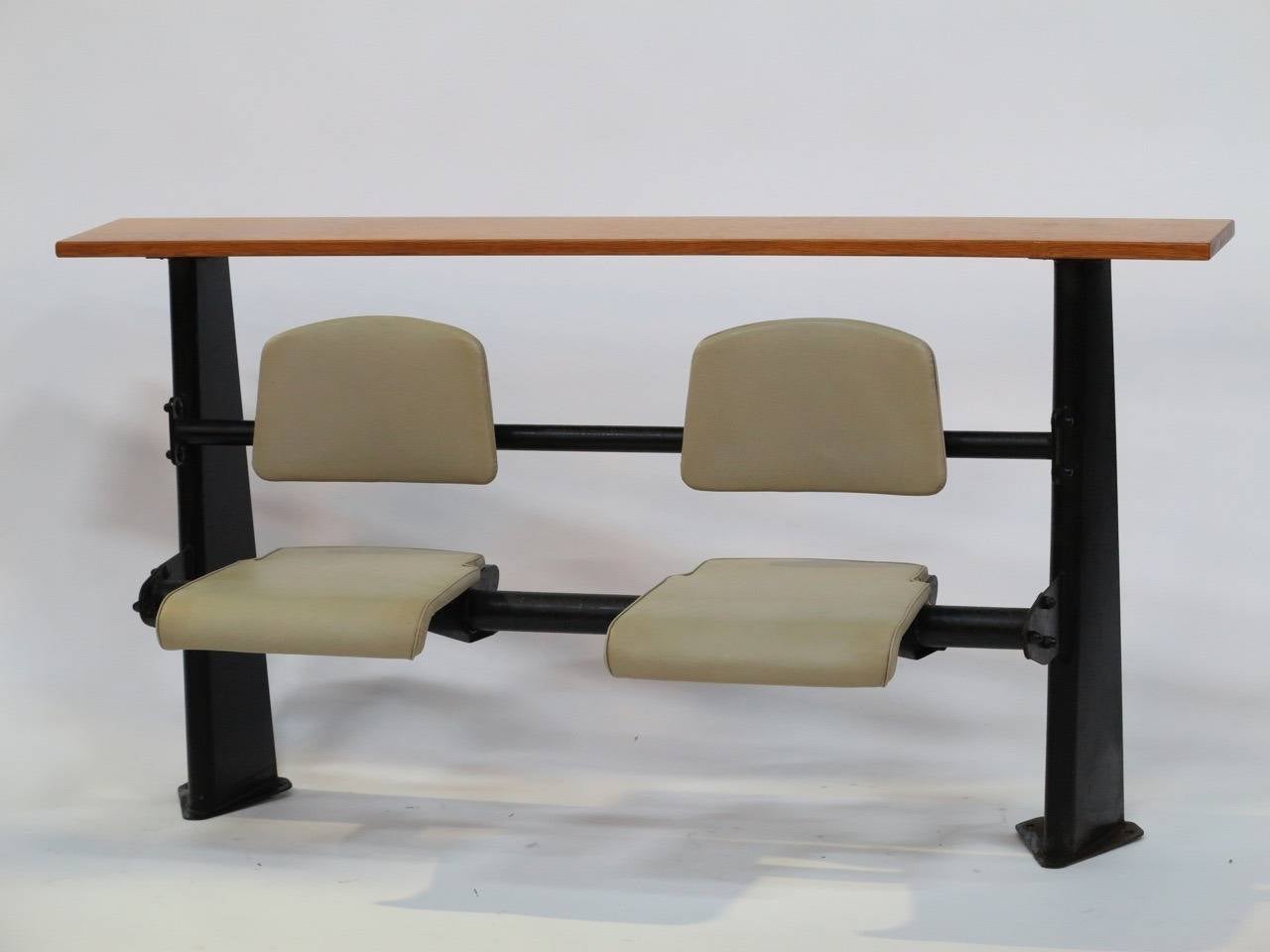 Mid-20th Century Jean Prouvé Lecture Hall Bench, 1956 For Sale