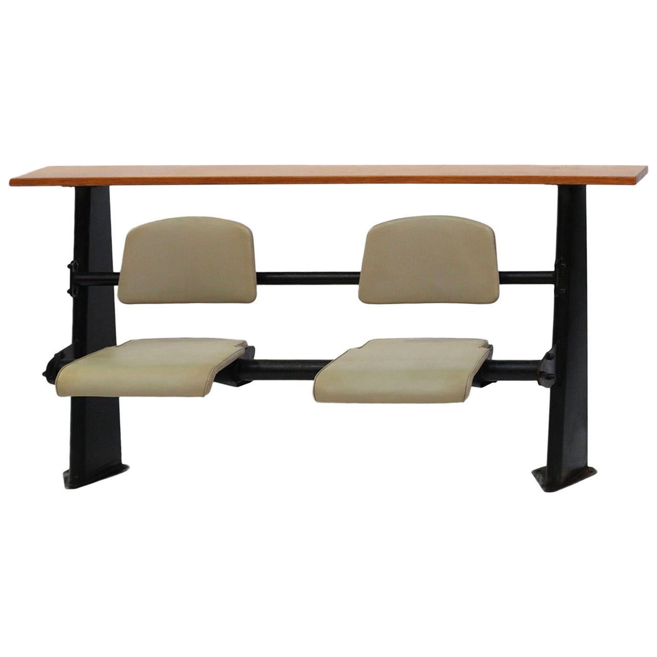 Jean Prouvé Lecture Hall Bench, 1956 For Sale