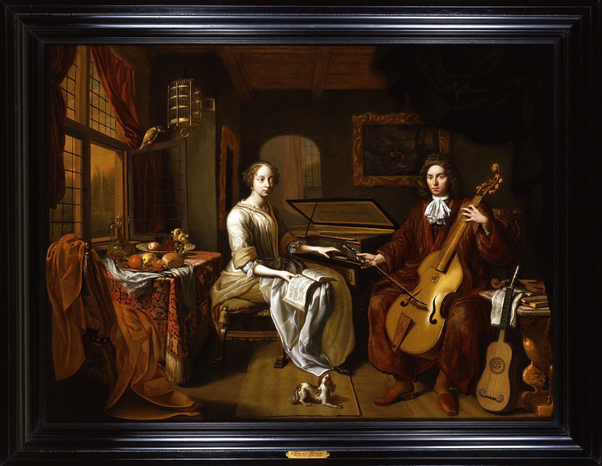HERMANNUS COLLENIUS - A Portrait of an Elegant Couple Making Music For Sale