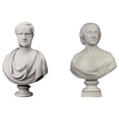 Pair of Busts by Randolph Rogers, circa 1860