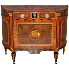 A very fine Dutch Lous XVI demi-lune commode