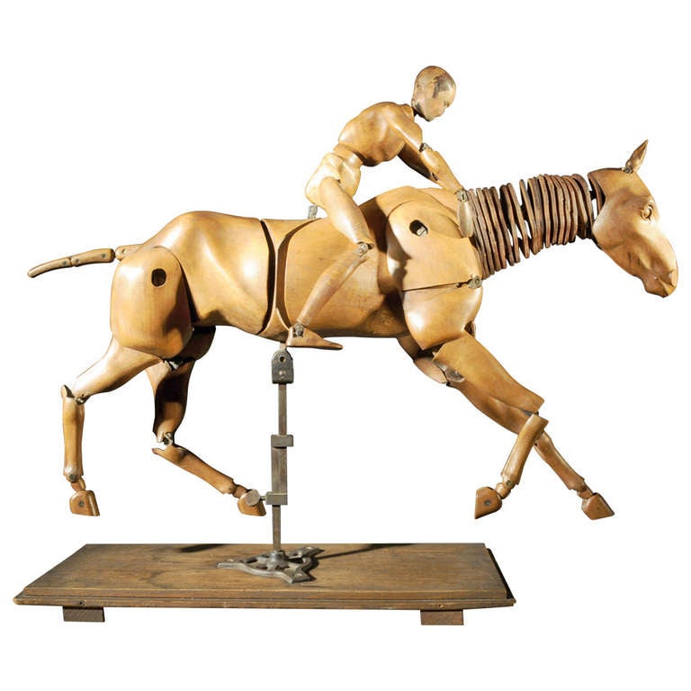 Articulated Artist Model of a Horse and Rider at 1stdibs