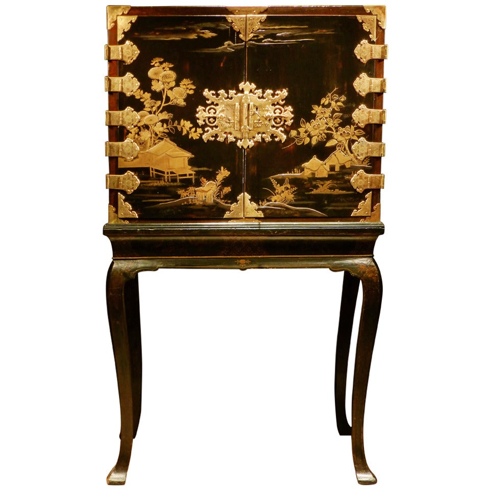 A Japanese Lacquer Cabinet For Sale