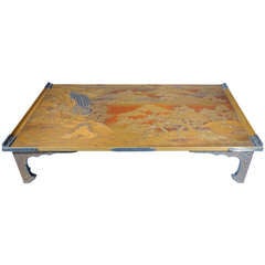 Japanese gold and silver lacquer low table from a Royal Collection