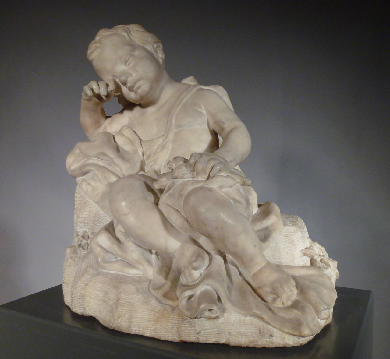 European Figure of a Putto, Seated For Sale