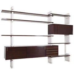 Vintage Italian Library Shelving Unit By Amma