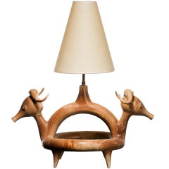 Magnificent French Ceramic Table Lamp