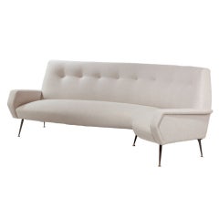 Large Angular Italian Sofa and Armchairs