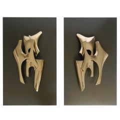 Pair Of Exceptional Wall Lights By Fred Brouard