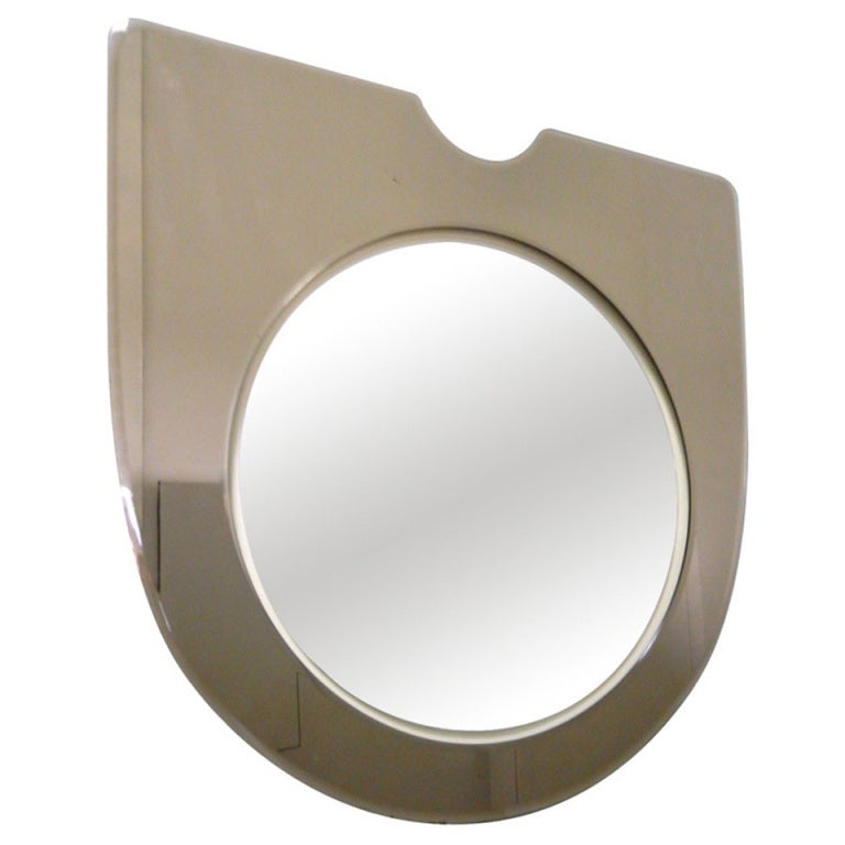 Simple Minimalist Italian Mirror with Bronze Glass Frame For Sale