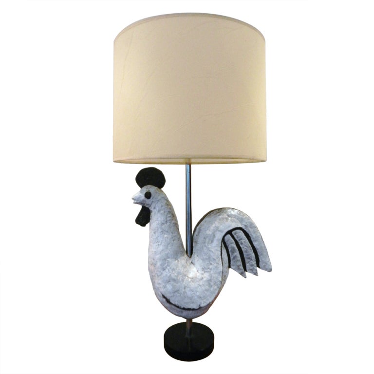 Mid-Century Modern French Ceramic Table Lamp